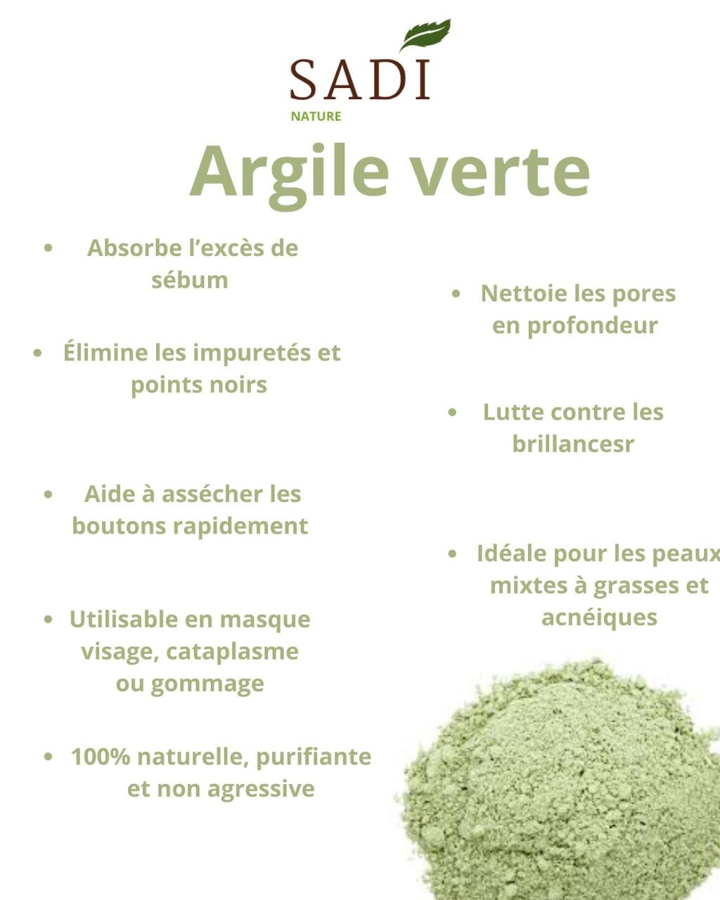 Argile Verte Sadi Nature